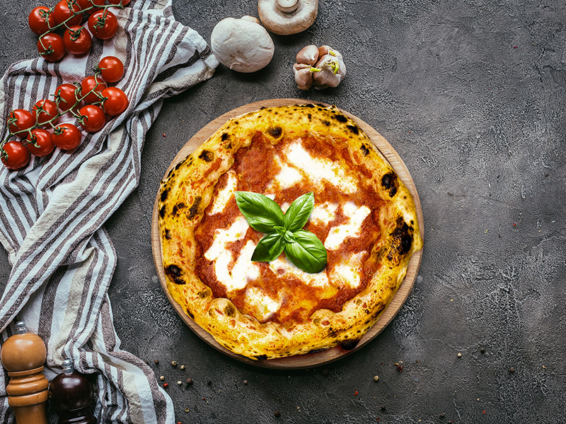 La pizza tonda